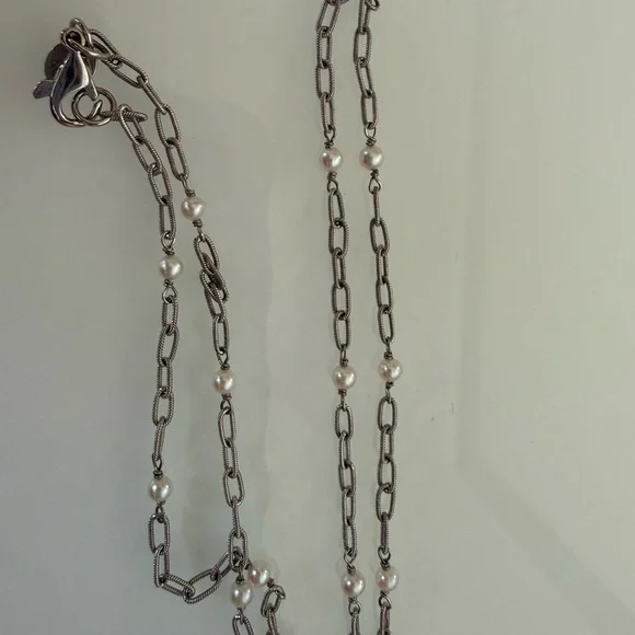 18k with gold chain with pearl - Picture 2 of 4